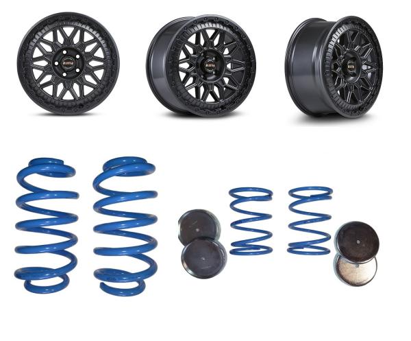 Allterrain Set für Crafter MAD Höherlegungsfedern Zusatzfedern Fondmetal Bluster 18 Zoll Felgen