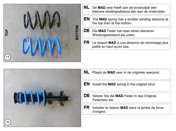 MAD Höherlegungsfedern Zusatzfedern Set Heavy Duty für Master IV XDD RD Frontantrieb
