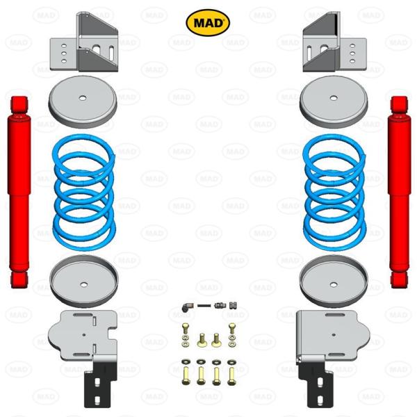 Ford Transit VII RWD Zwillingsbereifung MAD Zusatzfedern Koni Stoßdämpfer HA