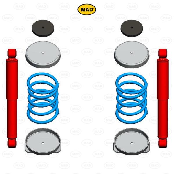 für Jumper Heavy Duty Höherlegungsfahrwerk 469mm Koni Active Dämpfer mit MAD Federn