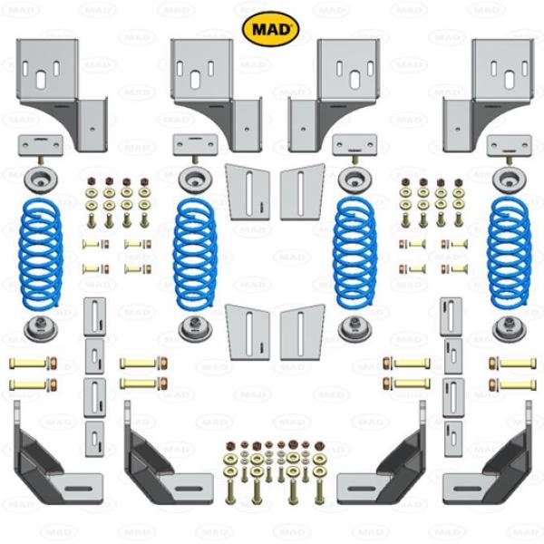 Für Frankia Wohnmobil mit AL-KO AMC Tandemachse breit 140mm MAD Zusatzfedern HA