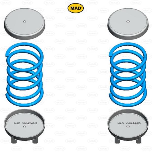 für Interstar XDD ND MAD Zusatzfedern Heavy Duty Hinterachse HV-148210 Frontantrieb