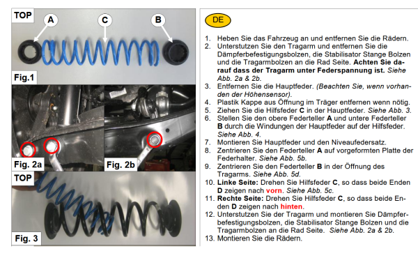 für Passat B9 MAD Höherlegungsfedern Zusatzfedern Verstärkungsfedern Hinterachse HV-199525