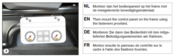 MAD Höherlegungsfedern Kompressor mit Halter Bedienteil am Sitz Zusatzluftfedern für Master IV XDD