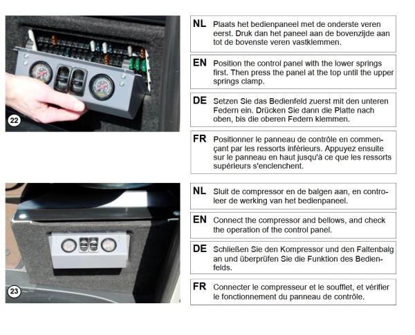 Sprinter 907 MAD Zusatzluftfeder Kompressor Bedienteil am Sitz HA NR-197534-CS1