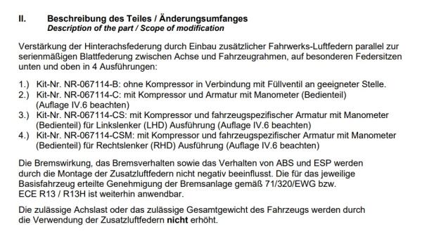 für Amarok T1 MAD verstärkte Höherlegungsfedern Zusatzluftfedern Komfort 25-30mm VA HA Set