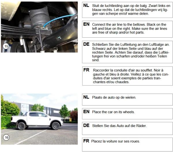 für Amarok II T1 MAD Komfort Zusatzluftfeder Höherlegung Hinterachse NR-067114-CS