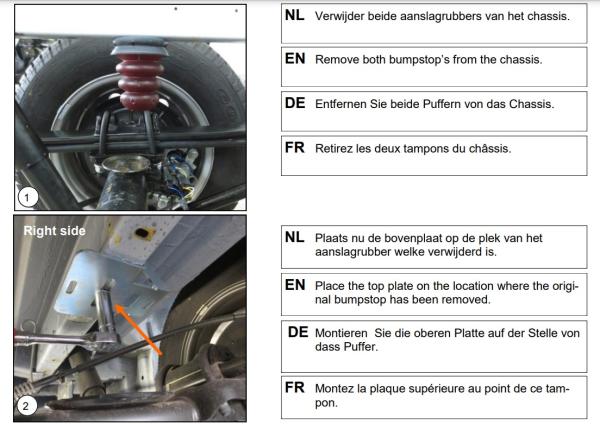 für Transit V363 RWD MAD verstärkte Höherlegungsfedern Zusatz Luftfeden Basis VA HA Set