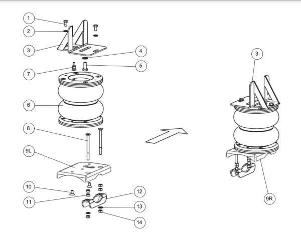 für Transit V363 ab 2019 MAD Zusatzluftfeder Luftfederung Kompressor Komfort HA