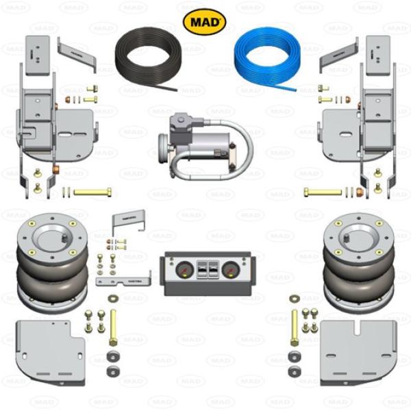 für Sprinter 907 Zwillingsbereifung MAD Zusatzluftfeder Bedienteil am Sitz Kompressor