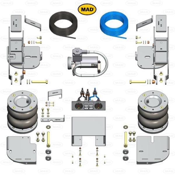 für Sprinter 907 RWD Zwillingsbereifung MAD Zusatzluftfeder Luftfederung Komfort NR-197544-CS
