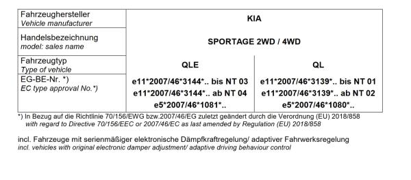 für Kia Sorento III UM MAD Zusatzluftfedern Polybalg Luftfederung Hinterachse NR-377056