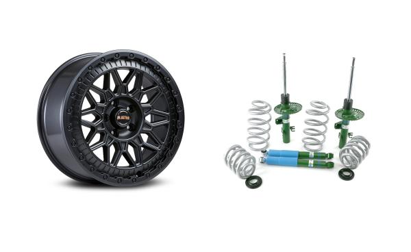 für T5 T6 T6.1 Fondmetal Bluster 17 Zoll Felgen Bilstein Eibach Höherlegungsfahrwerk