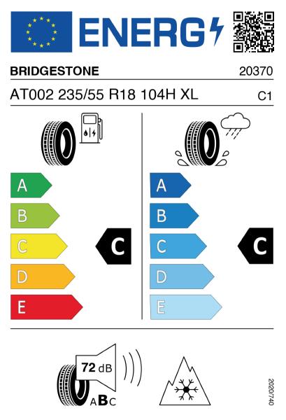Bridgestone Dueler AT002 104H XL 235/55 R18 Komplettrad Fondmetal Bluster Felge schwarz für Tourneo Custom
