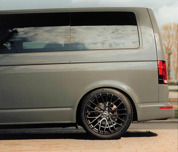 Twin Monotube Felge 20.2 deep concave seidenmatt schwarz 9x20 ET39 für VW T5 T6 T6.1