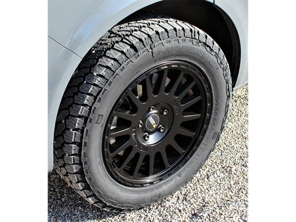 1x Allterrain Felge 8x18 AT2 für Mercedes V-Klasse Vito W447 Twin-Monotube Projekt schwarz Offroad 1250kg Traglast Heavy Duty Schwerlast