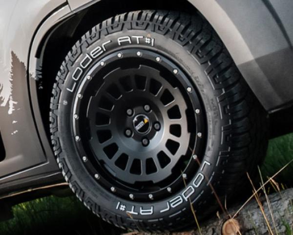 Loder 255/55 R18 Twin Monotube AT1 Felge in terra für Jumper 5x130 Komplettrad