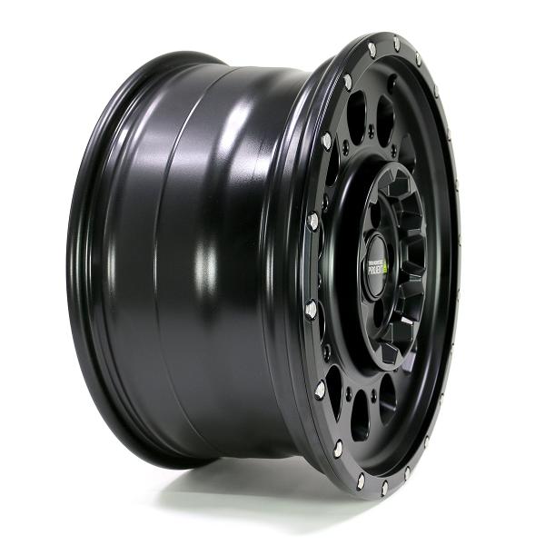 Twin Monotube AT3 Felgen Satz für Crafter SY 8,5x18 18 Zoll schwarz mit Anfahrschutzring