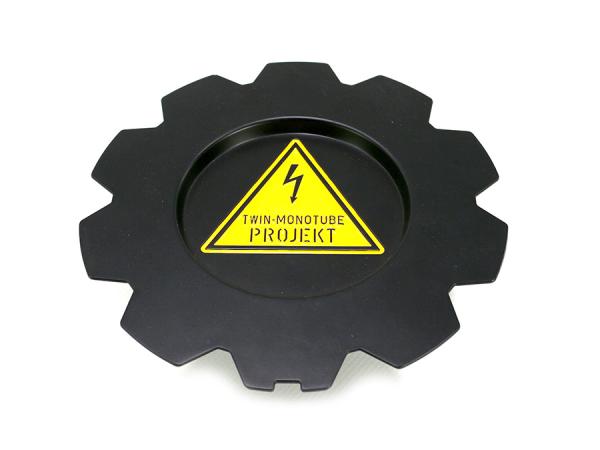Twin Monotube AT3 Felgen Satz mit Full Cover Cap für TGE SY 18 Zoll schwarz mit Anfahrschutzring