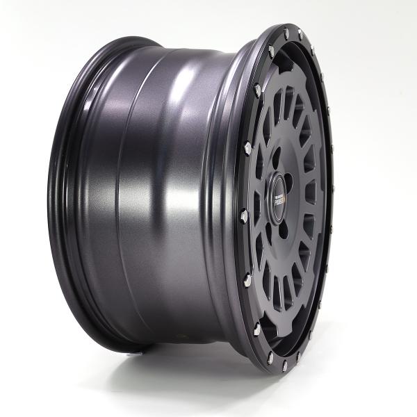 Twin Monotube AT1 Felge in stone für T5 T6 T61 18 Zoll 8,5x18 mit Anfahrschutzring schwarz