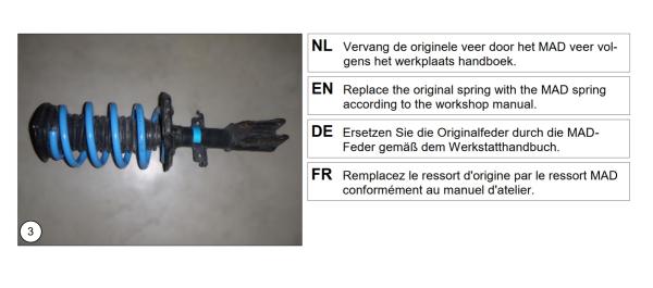 für Kangoo RFK FWD MAD Verstärkte Federn Höherlegungsfedern 20mm VA HV-146198