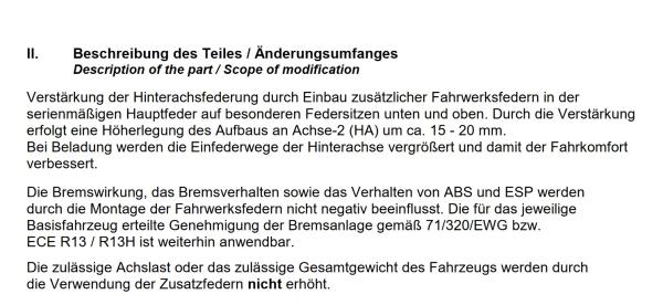 für Toyota Auris E18 MAD Zusatzfedern Verstärkungsfedern Höherlegungsfedern HA HV-360345