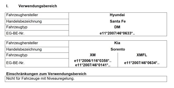 Santa Fé DM MAD Zusatzfedern Verstärkung Serienfeder Höherlegung HA HV-494055