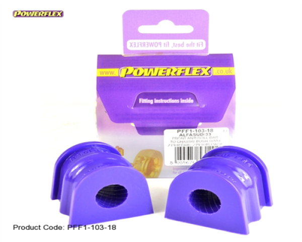 Powerflex PU Buchsen für Alfa Sud Sprint 33 Stabilisator 18mm VA