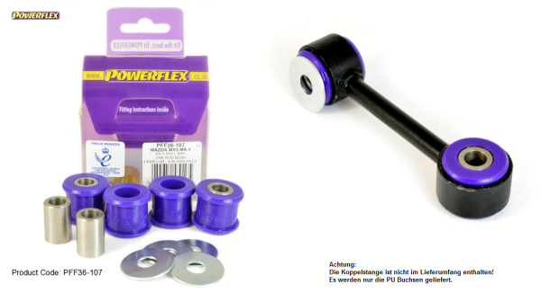 Powerflex PU Buchsen Mazda MX5 I+II Koppelstange Stabistange Lager HA