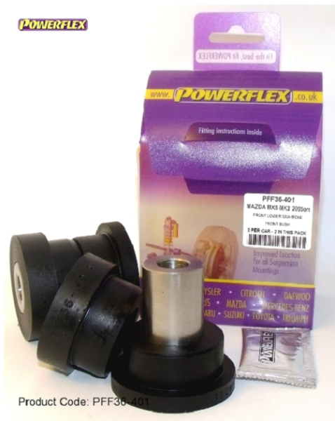 Powerflex PU Buchsen Mazda MX5 III NC unterer Querlenker Lager vorne