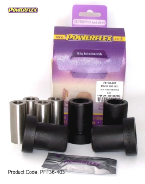 Powerflex PU Buchsen Mazda MX5 III NC oberer Querlenker Lager vo + hi